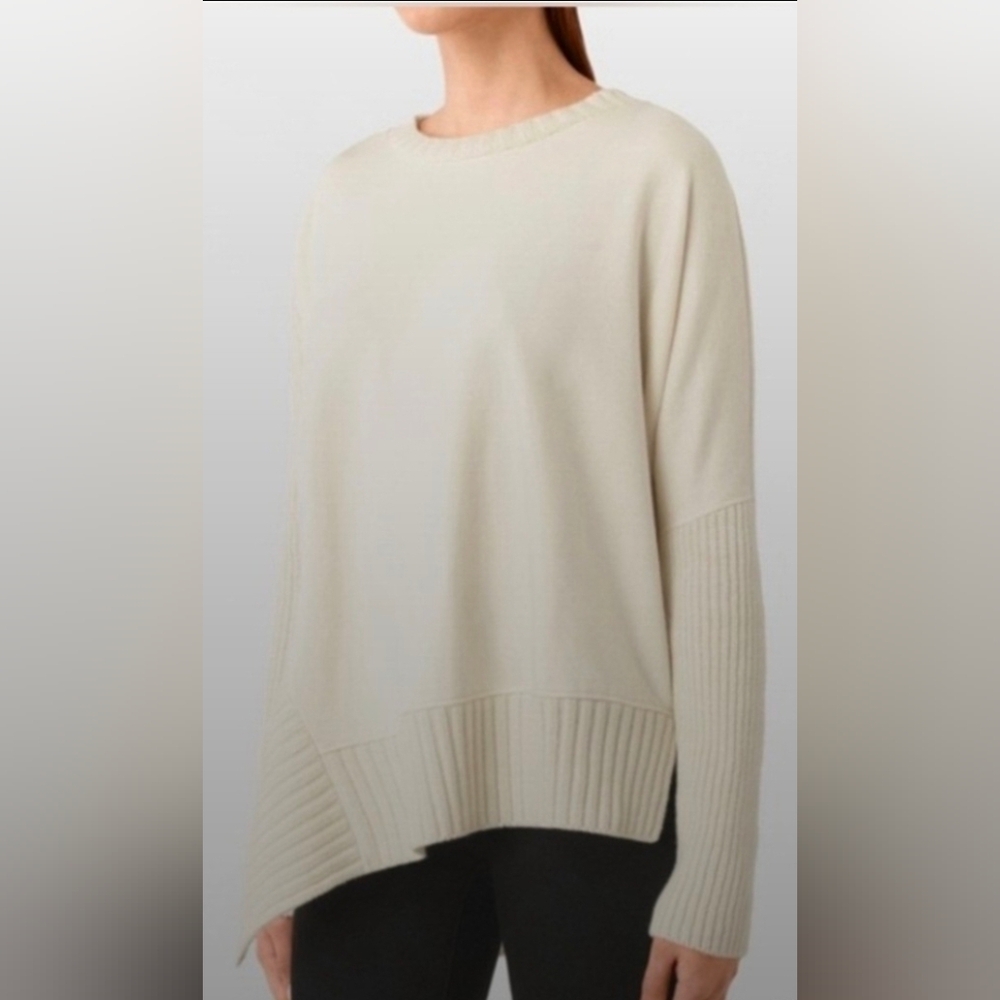 AllSaints Cream Aline Neck Sweater